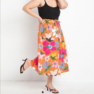 Eloquii Bright Printed Skirt